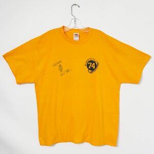 Signed VTG 70's 1974 Marquette Basketball Earl Tatum Gold Orange Colored Mens XL